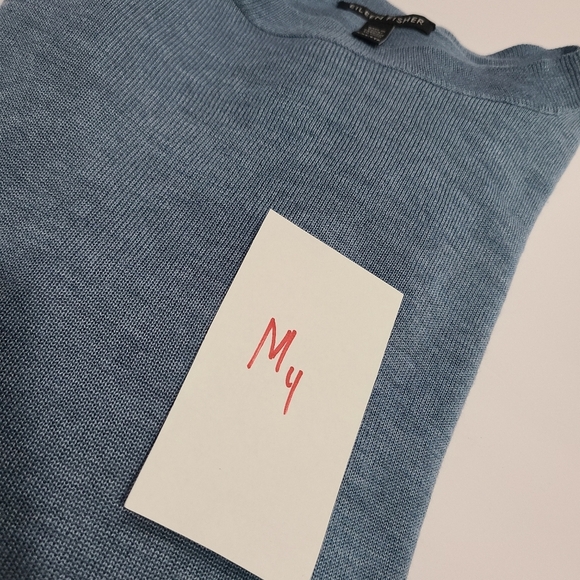 Eileen Fisher blue crewneck women's Sweater sz.XXS - Picture 10 of 10